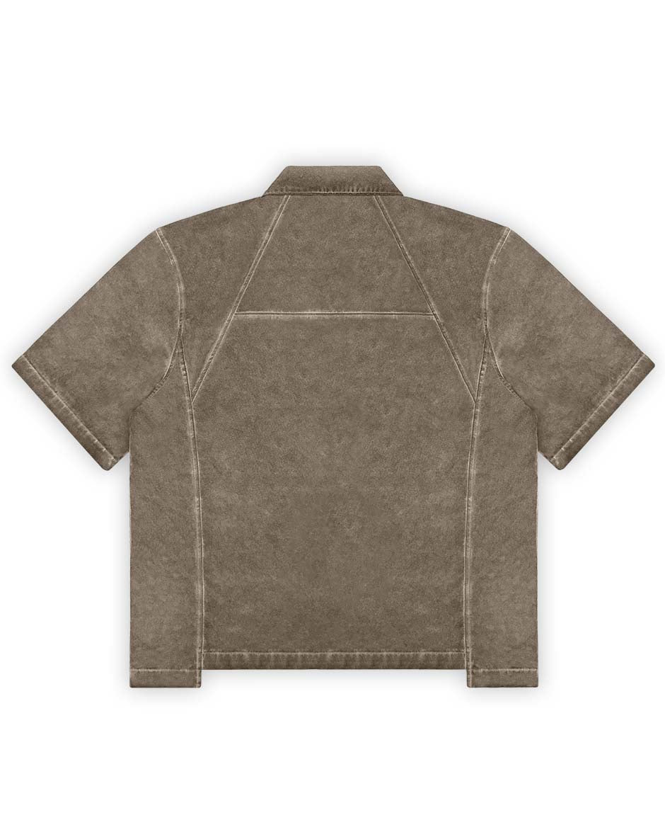 Ranger Shirt Brown Oil Wash-IYAMIUIO