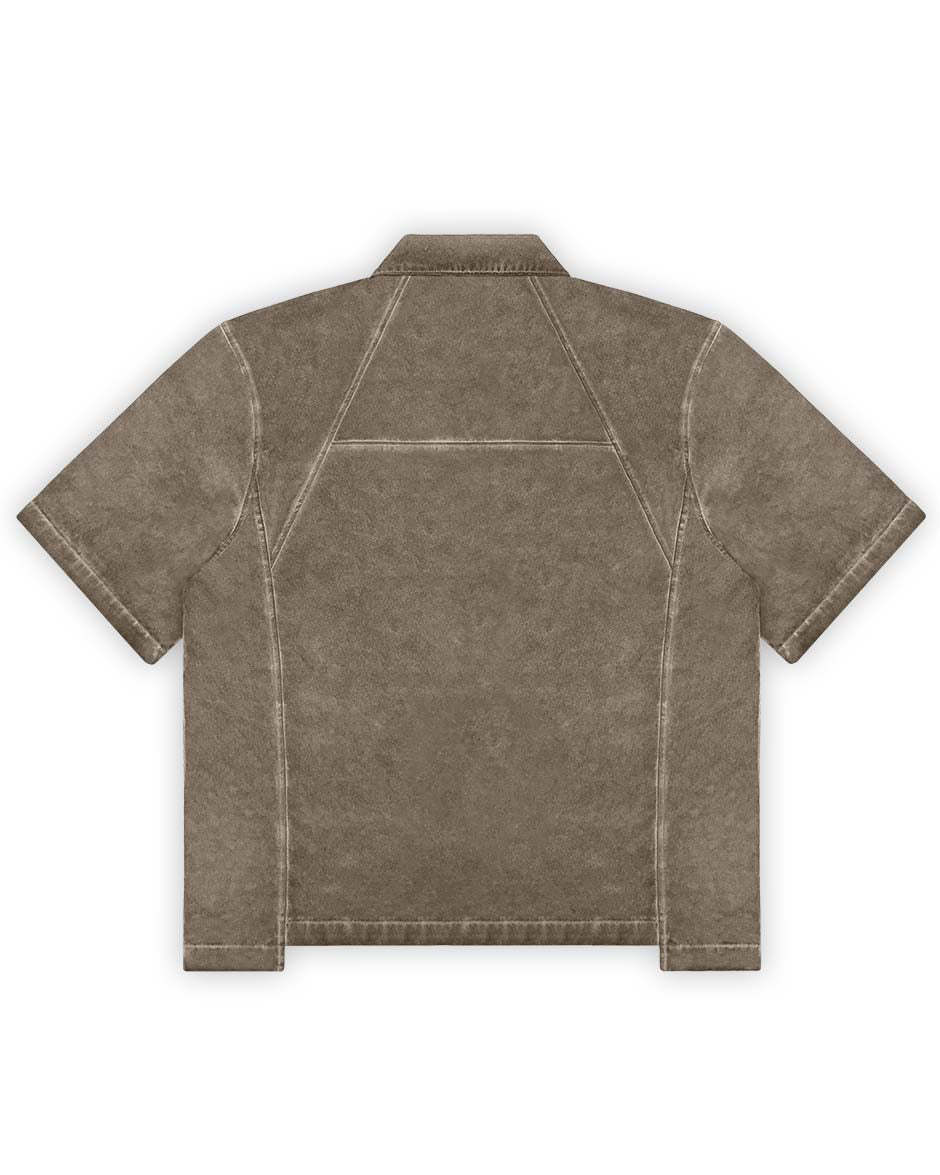 Ranger Shirt Brown Oil Wash-IYAMIUIO