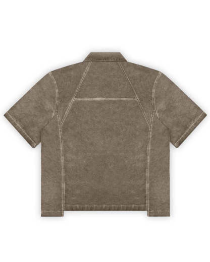 Ranger Shirt Brown Oil Wash-IYAMIUIO