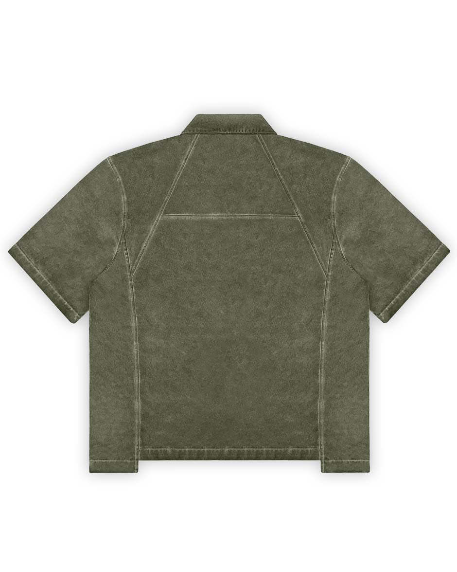 Ranger Shirt Olive Oil Wash-IYAMIUIO