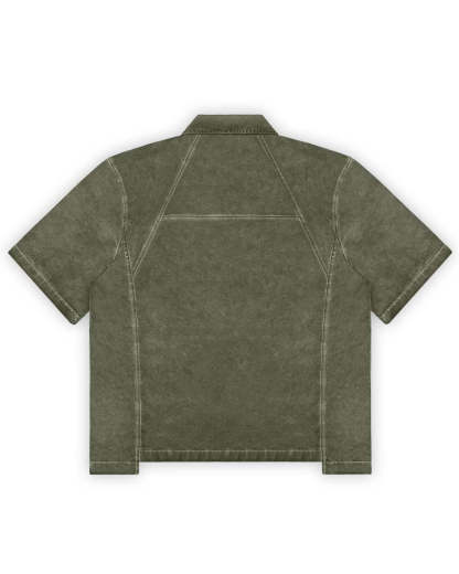 Ranger Shirt Olive Oil Wash-IYAMIUIO