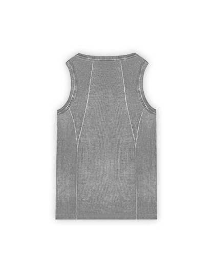 Line Tank Top Grey Oil Wash-IYAMIUIO
