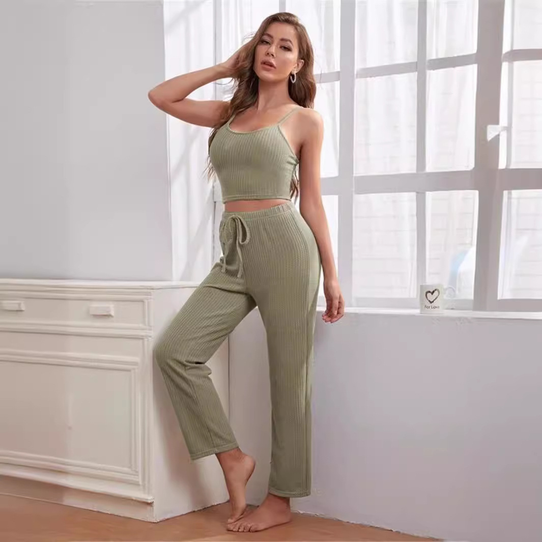 Waffle Knit Three Piece Three-piece Suit