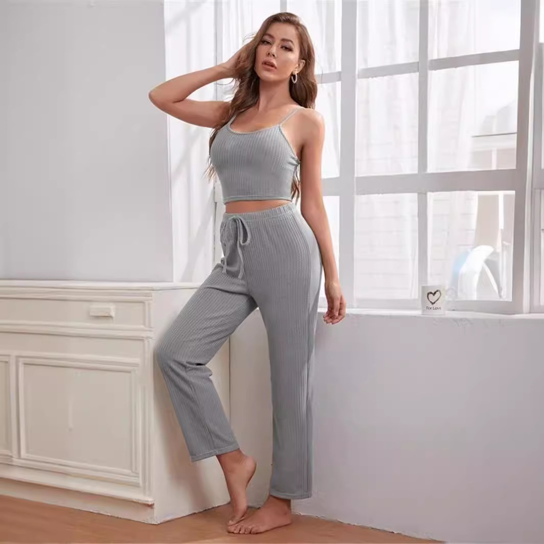 Waffle Knit Three Piece Three-piece Suit