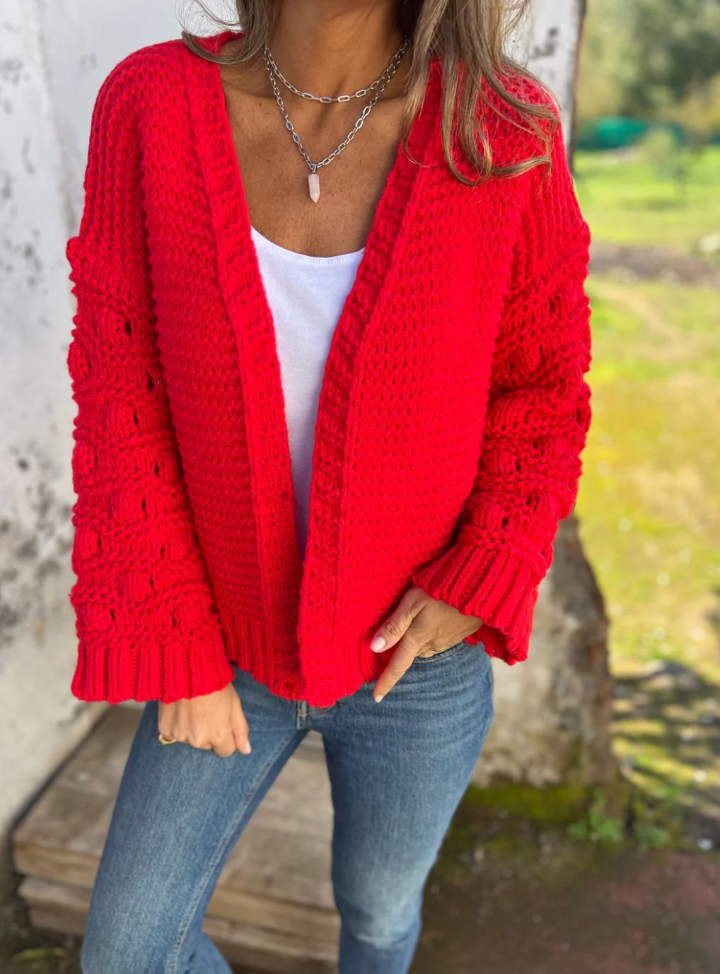 Women's Trendy Solid Color Wool Cardigan