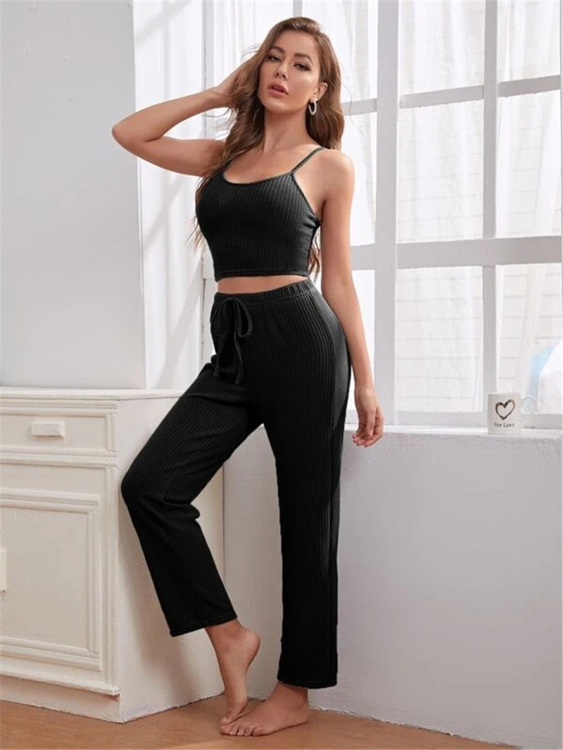 Waffle Knit Three Piece Three-piece Suit