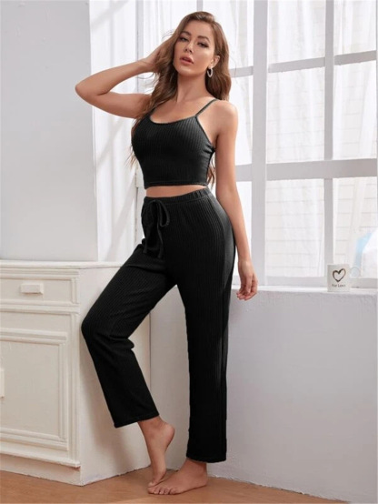 Waffle Knit Three Piece Three-piece Suit