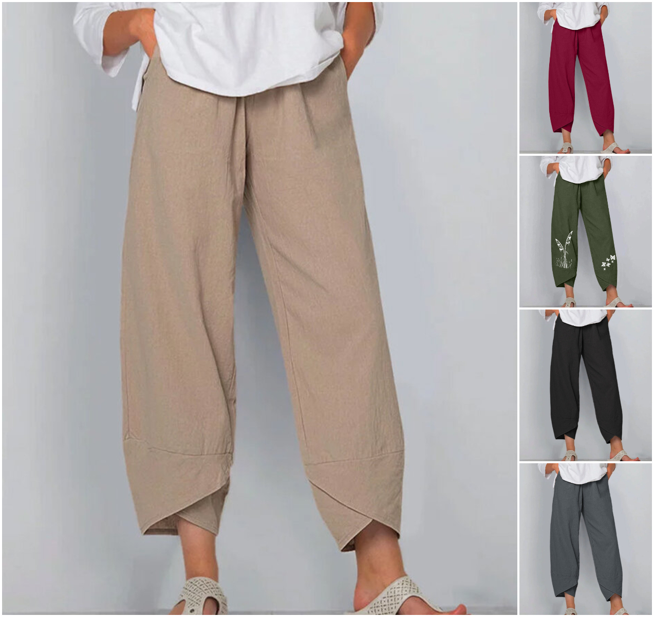 Linen Ankle Pants