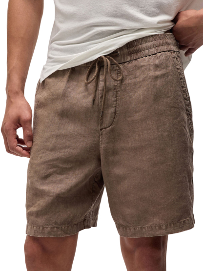 Men's Breathable Vintage Linen Resort Casual Shorts with Side Pockets