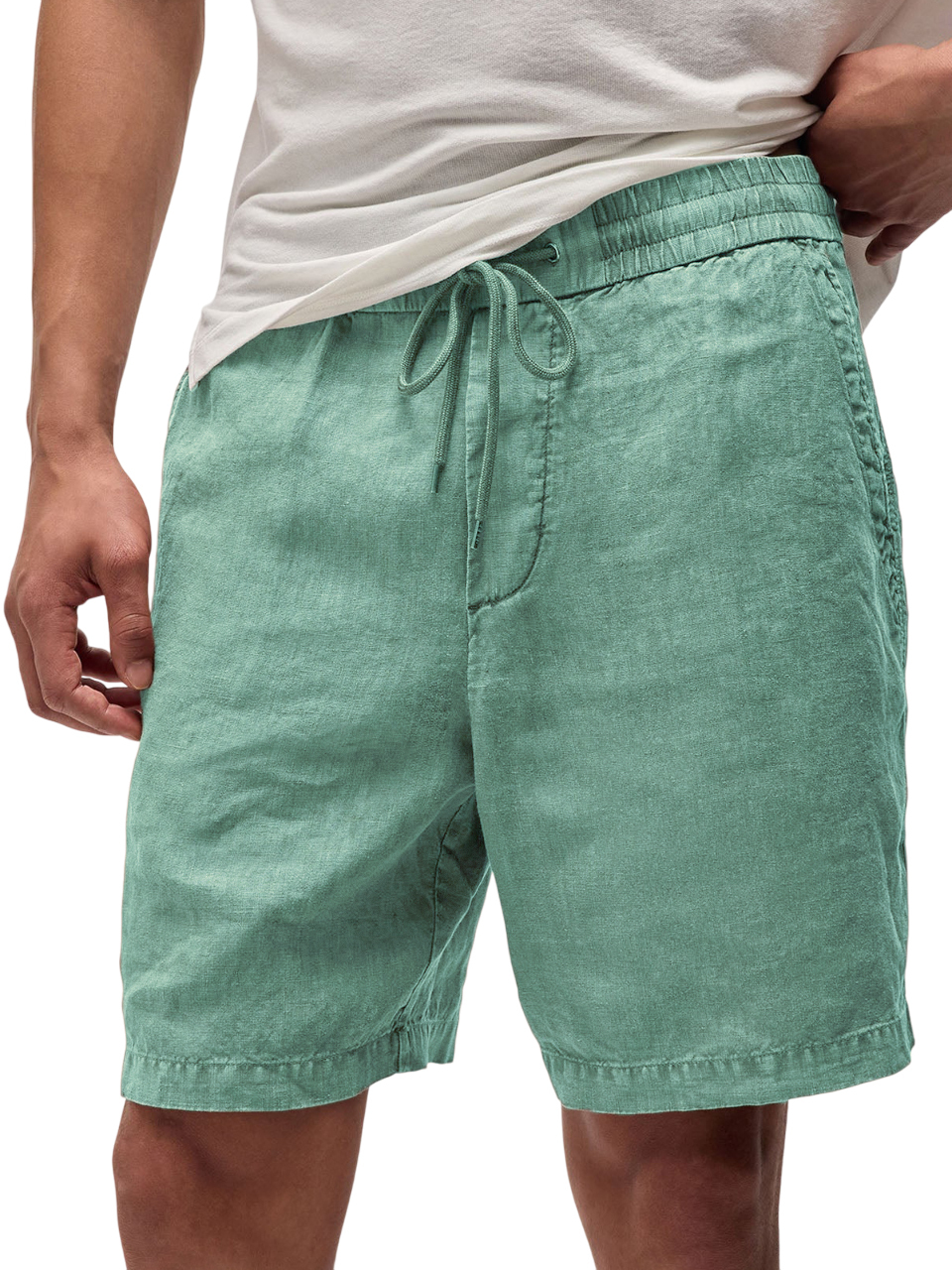 Men's Breathable Vintage Linen Resort Casual Shorts with Side Pockets