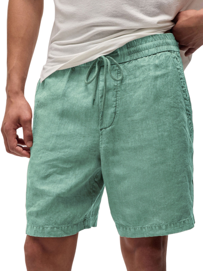 Men's Breathable Vintage Linen Resort Casual Shorts with Side Pockets