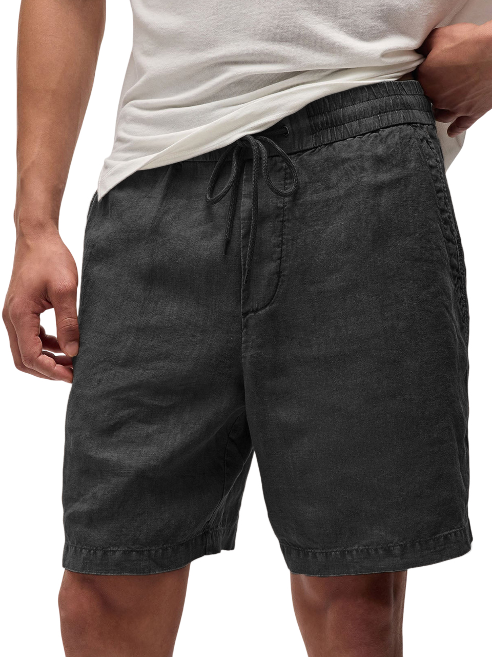 Men's Breathable Vintage Linen Resort Casual Shorts with Side Pockets