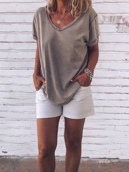 Short Sleeve V-neck Shirts