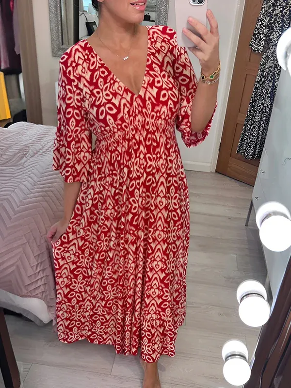 🔥HOT SALE 49% OFF🔥Women’s V-neck floral dress