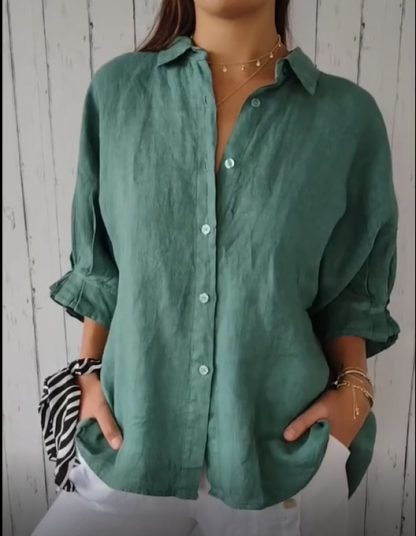 Women's Casual Relaxed Linen Top
