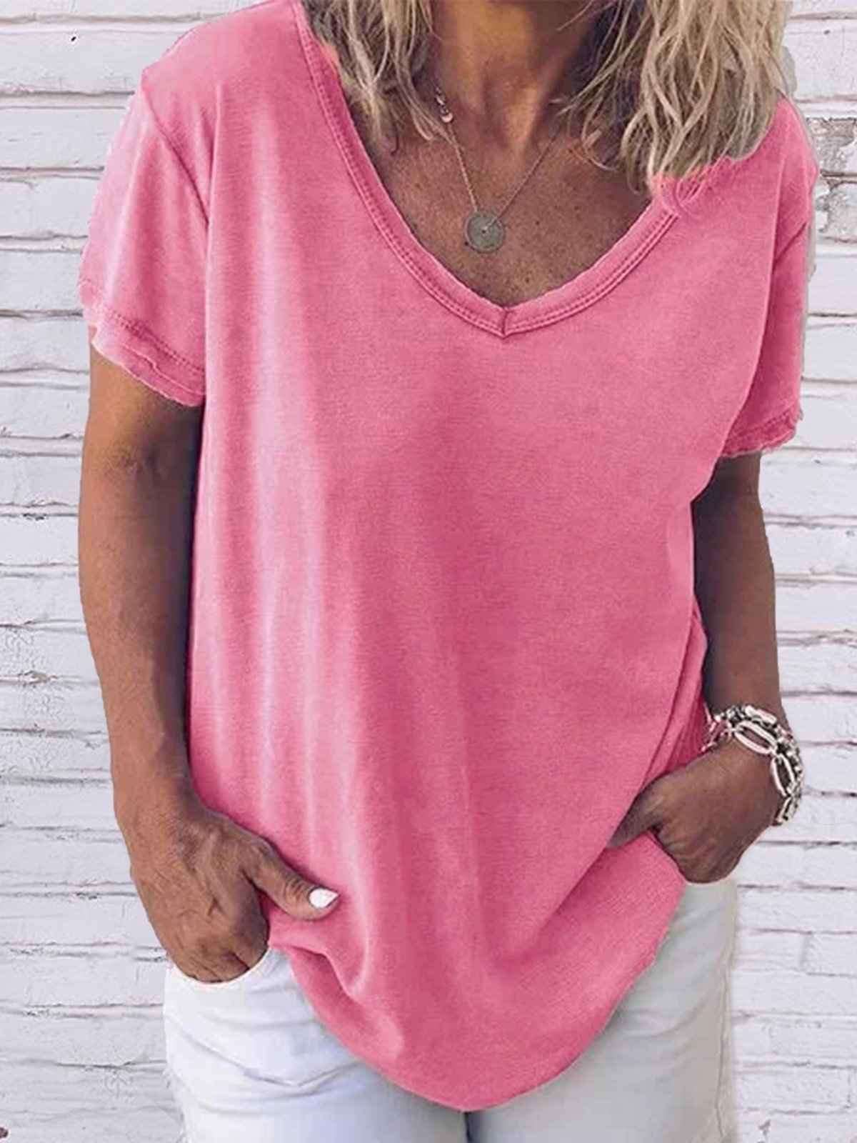 Short Sleeve V-neck Shirts