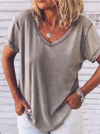 Short Sleeve V-neck Shirts