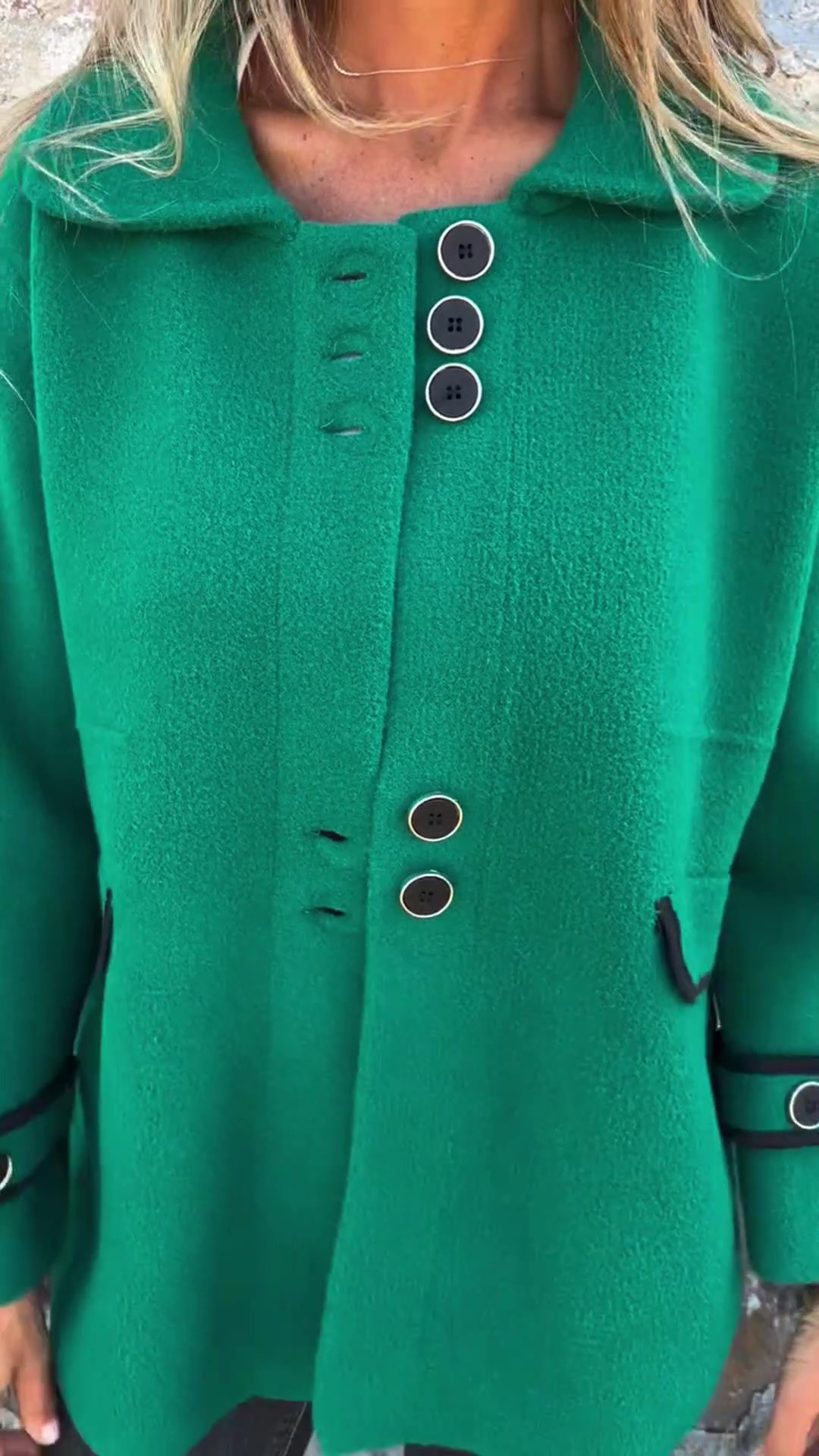 CLEARANCE SALE🔥 Women's Casual Wool Lapel Button Coat