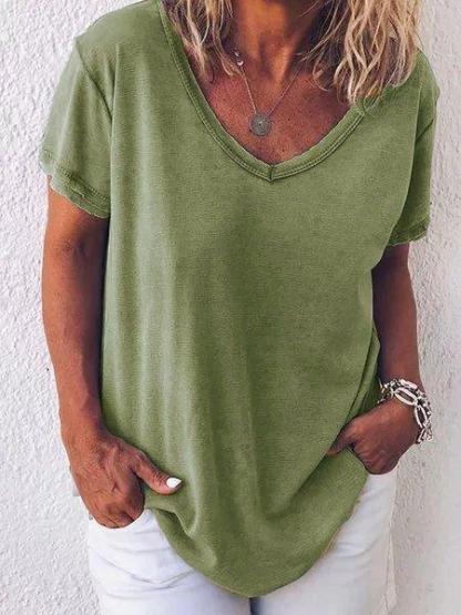 Short Sleeve V-neck Shirts