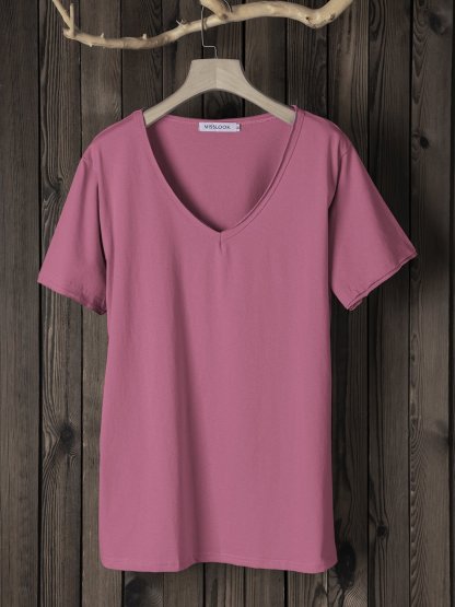 Short Sleeve V-neck Shirts