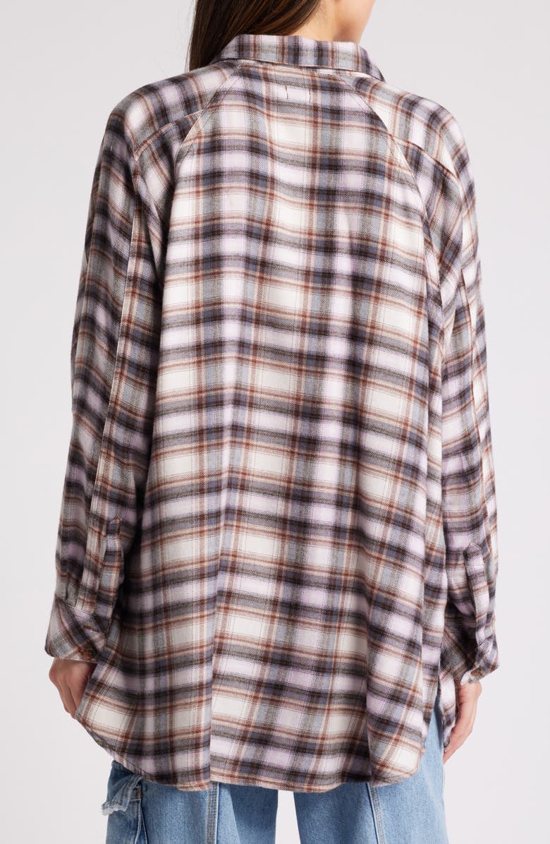 Brendon Plaid High-Low Hem Button-Up Shirt