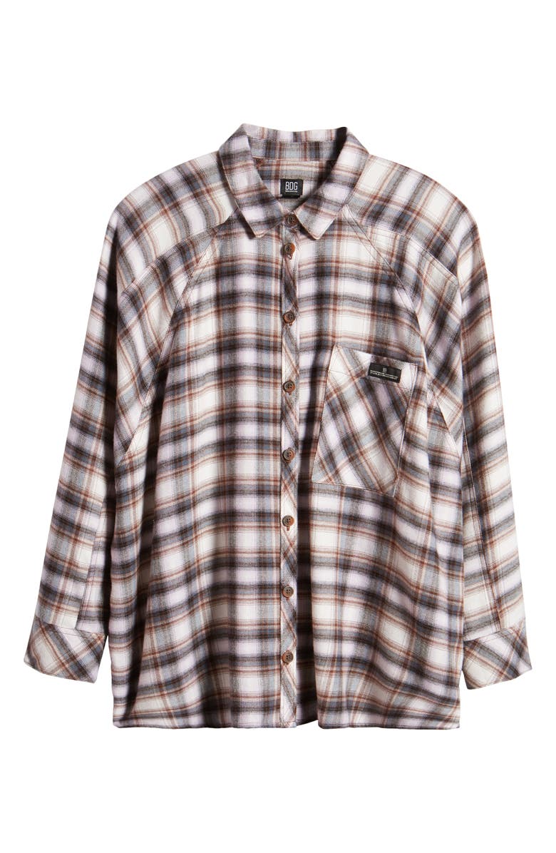 Brendon Plaid High-Low Hem Button-Up Shirt