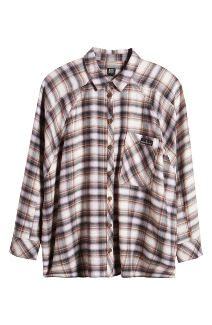 Brendon Plaid High-Low Hem Button-Up Shirt
