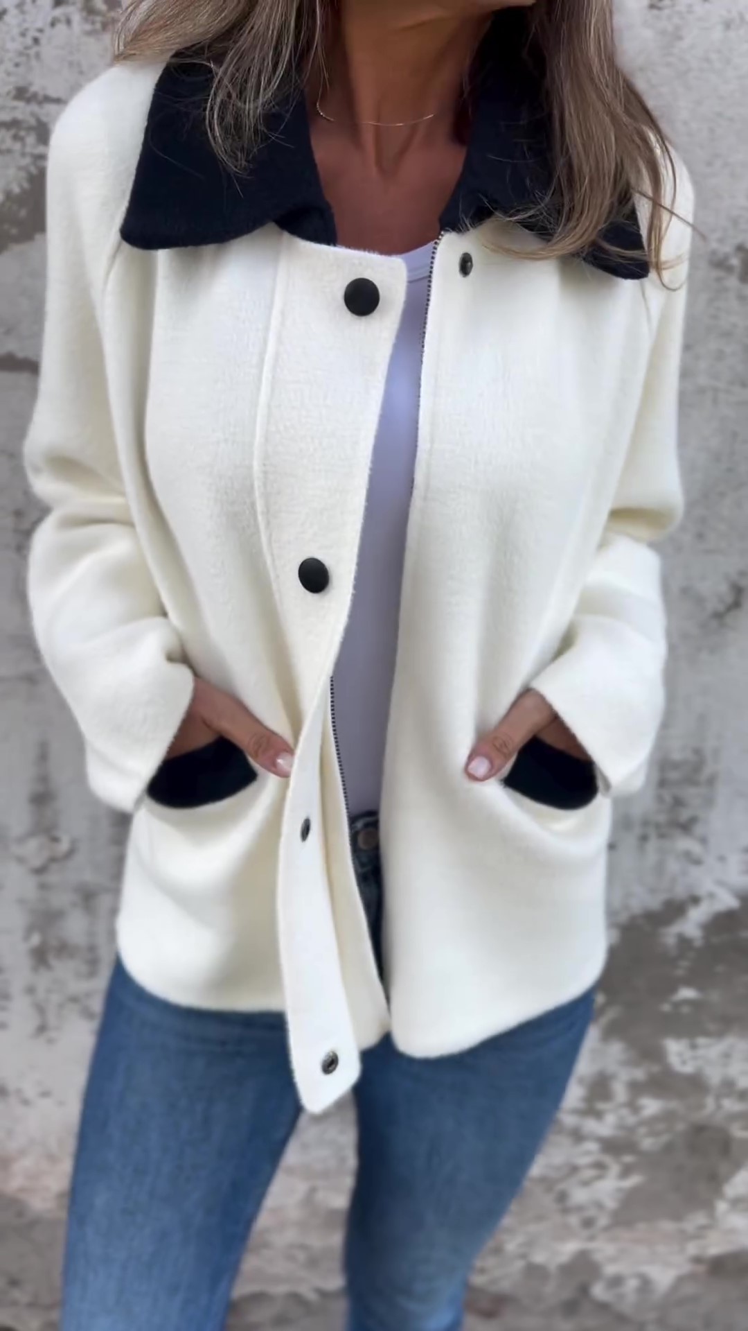 🔥LAST DAY 49%OFF🔥-- Short Jacket Lapel Zipper Winter Coat Warm Plush