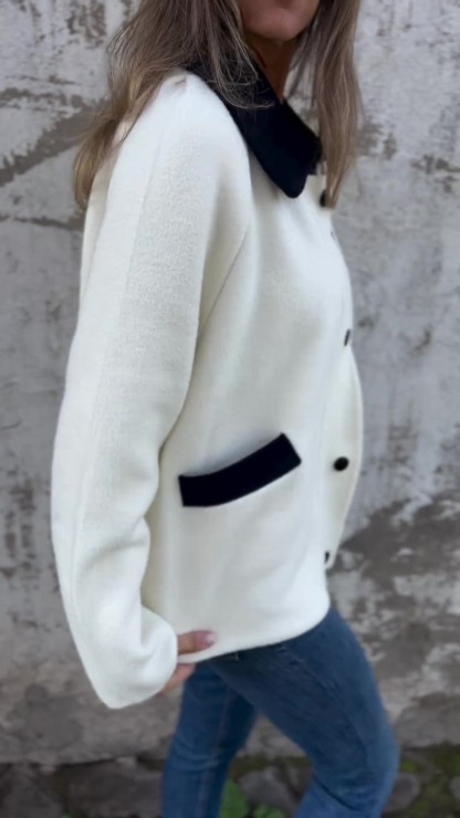 🔥LAST DAY 49%OFF🔥-- Lapel Button Warm Plush Zipper Casual Top Winter Coat 