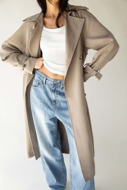 (Free Shipping)Oversized Trench Coat