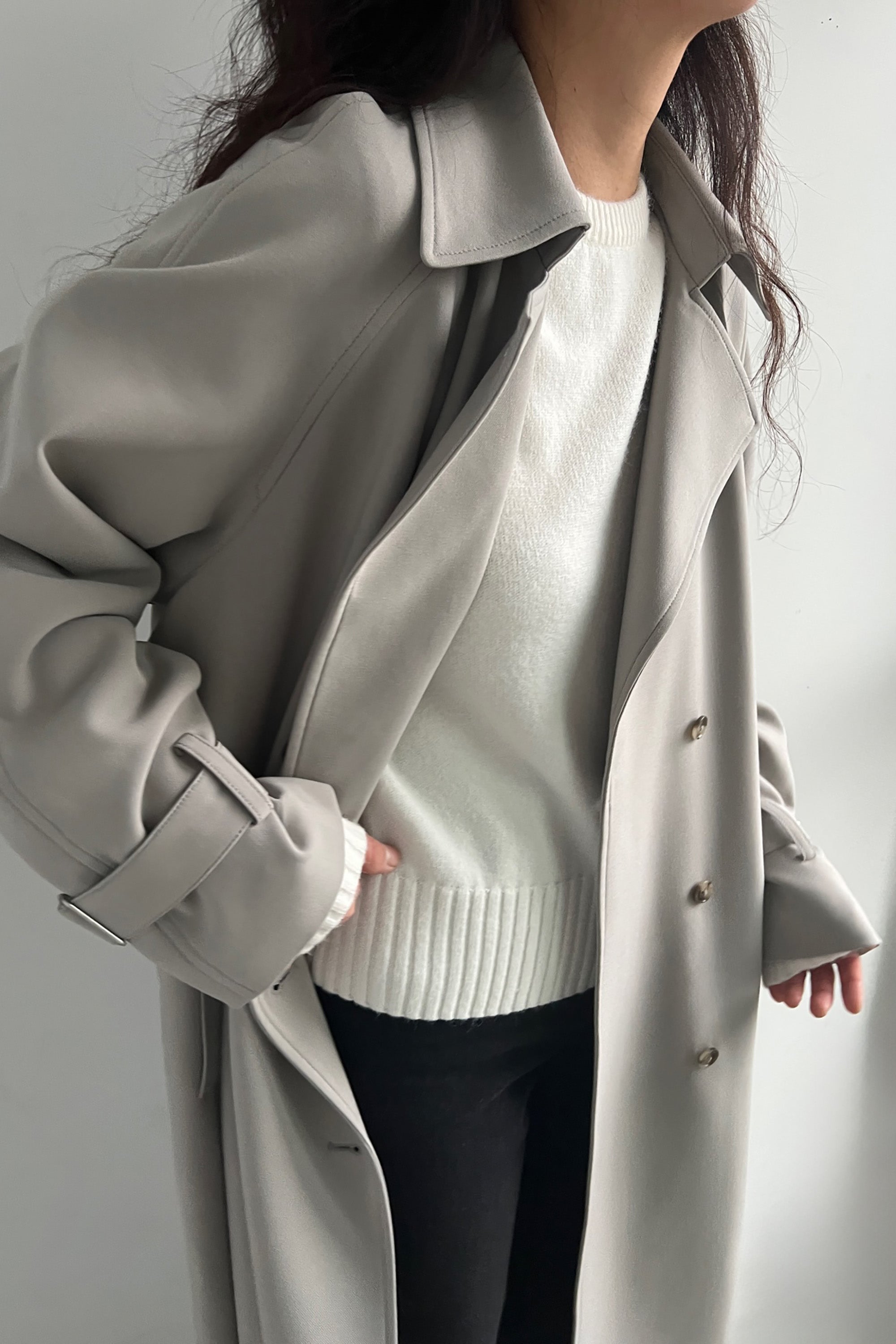 (Free Shipping)Oversized Trench Coat