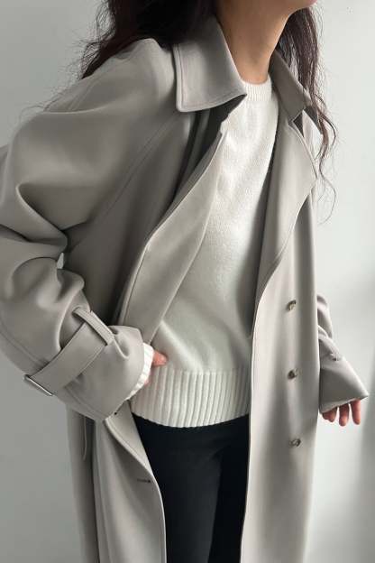 (Free Shipping)Oversized Trench Coat