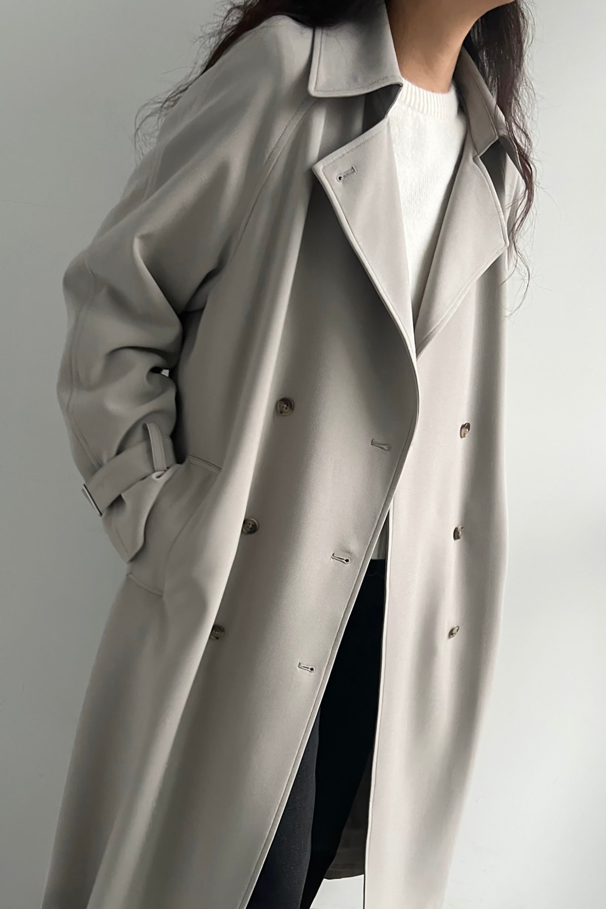 (Free Shipping)Oversized Trench Coat