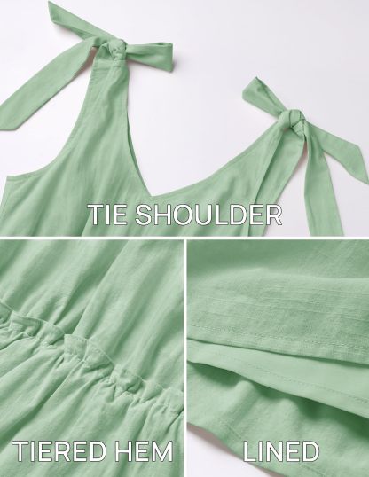 Summer Ruffle Sleeve V Neck Mini Dress