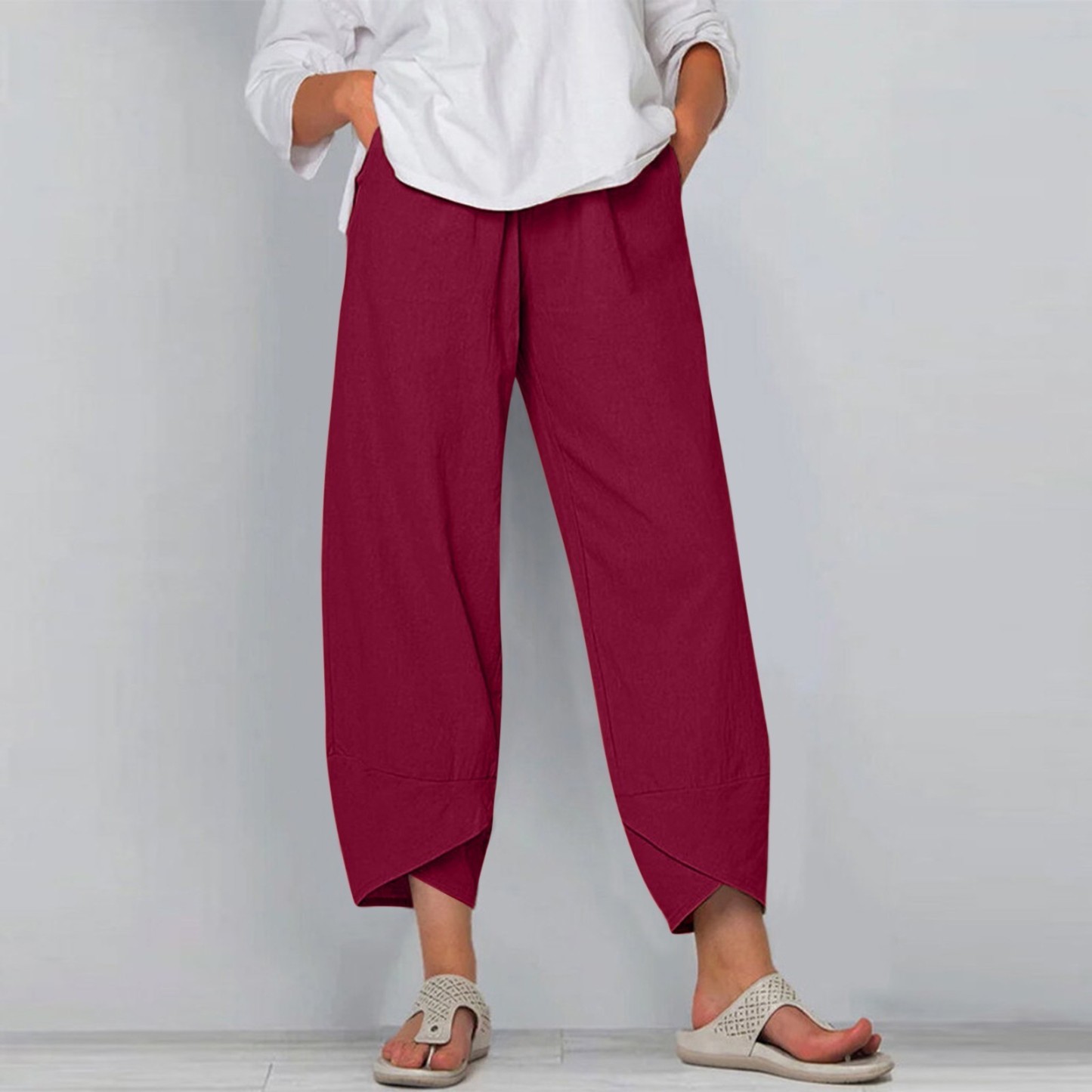 Linen Ankle Pants