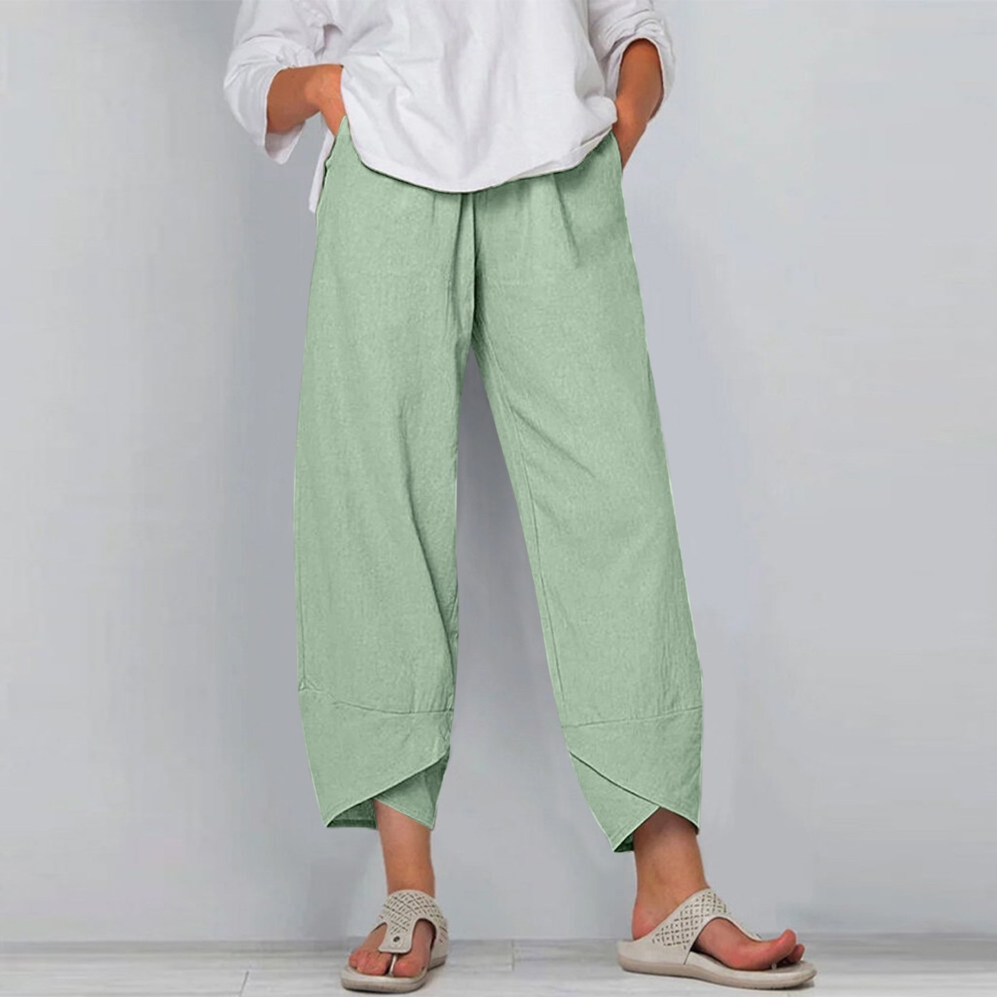 Linen Ankle Pants