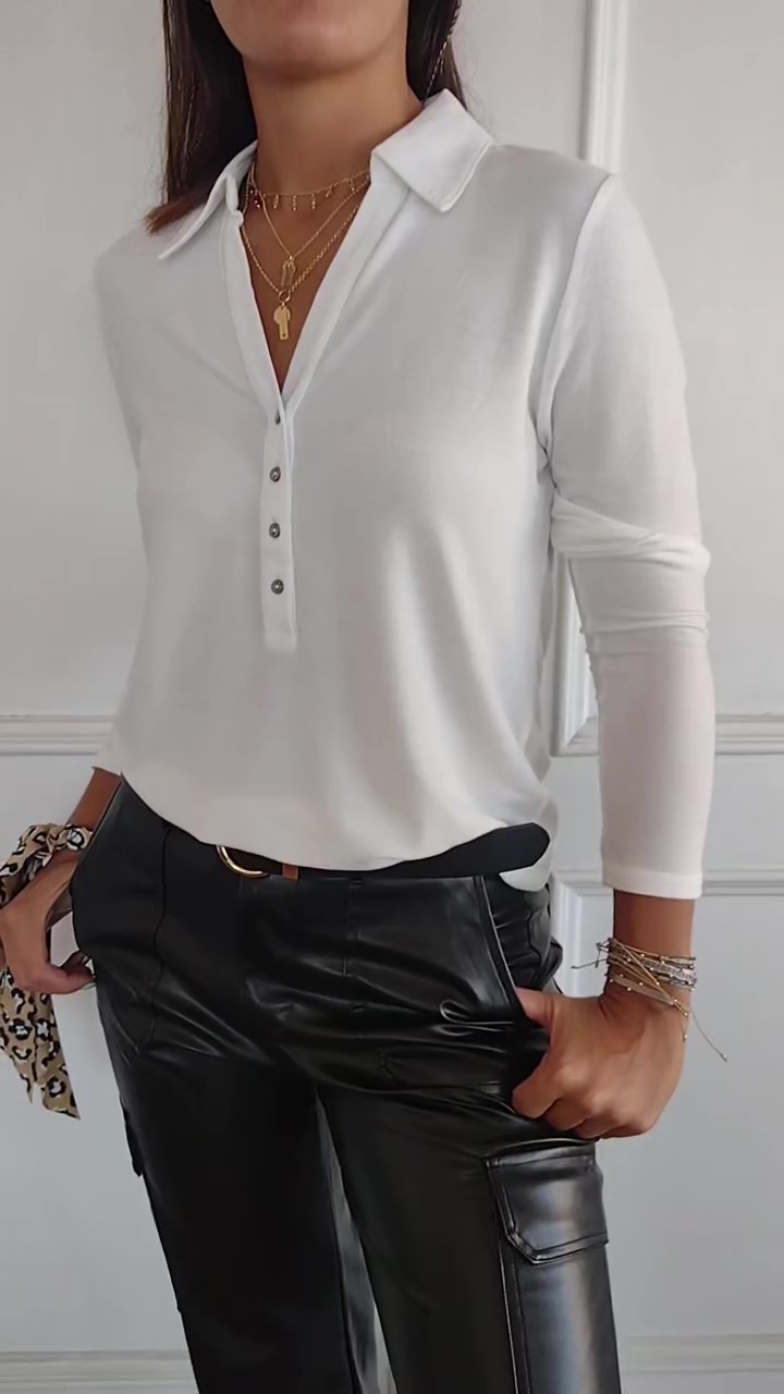 Women's Cotton V-Neck Comfortable Shirt