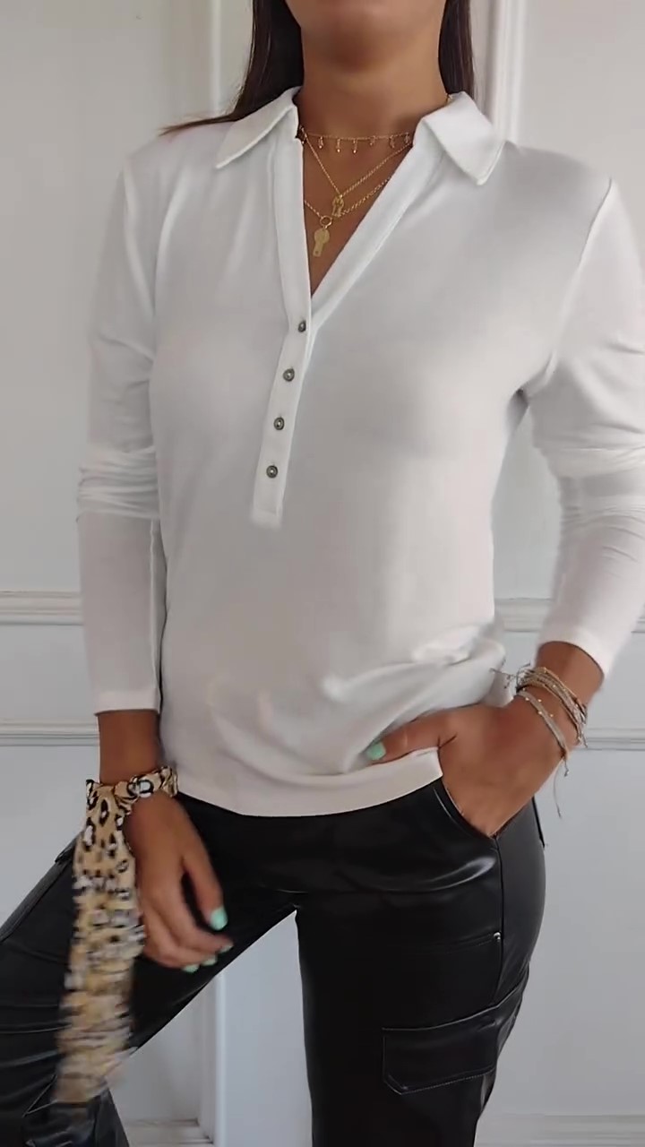 Women's Cotton V-Neck Comfortable Shirt