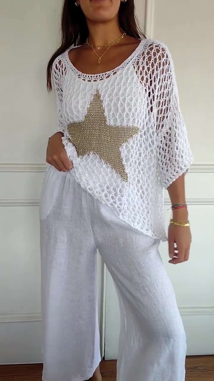 2024 Women's Pentagram Crew Neck Knit
