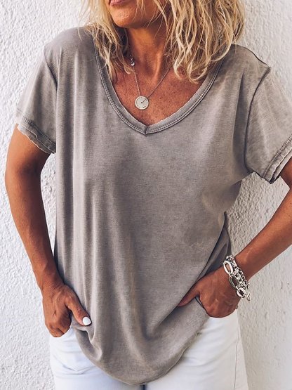 Short Sleeve V-neck Shirts