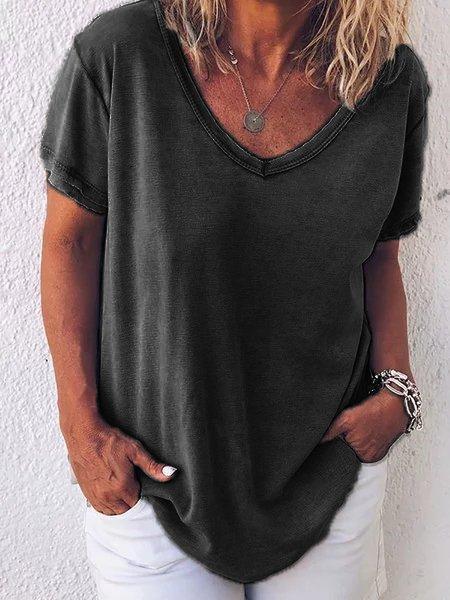 Short Sleeve V-neck Shirts