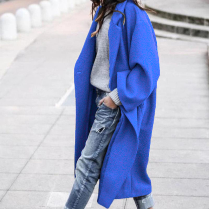 Free Shipping Oversized Retro Casual Solid Color Windbreaker Warm Coat