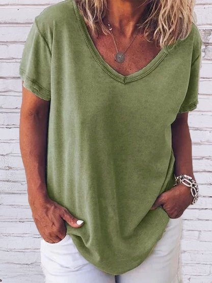 Short Sleeve V-neck Shirts