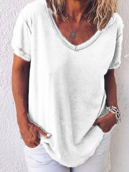 Short Sleeve V-neck Shirts