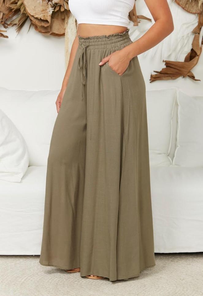 Cotton and Linen Casual Loose Trousers