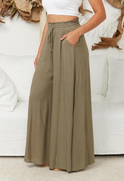 Cotton and Linen Casual Loose Trousers