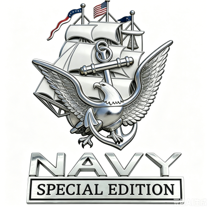 ⚓ Once Navy. Always Navy. 🇺🇸 NAVY Special Edition Metal Badge