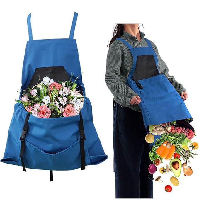 🎁TikTok Last Day Sale -70% OFF🔥Cross Back Gardening Apron With Deep Kangaroo Release Pockets