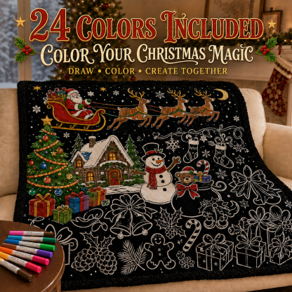 🔥Last Day 49% OFF - 🎃👻Trick Or Trace Halloween Coloring Blanket🎨(📦Buy 2 Free Shipping)