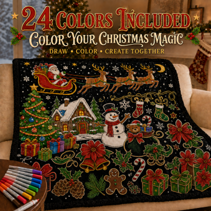 🔥Last Day 49% OFF - 🎃👻Trick Or Trace Halloween Coloring Blanket🎨(📦Buy 2 Free Shipping)